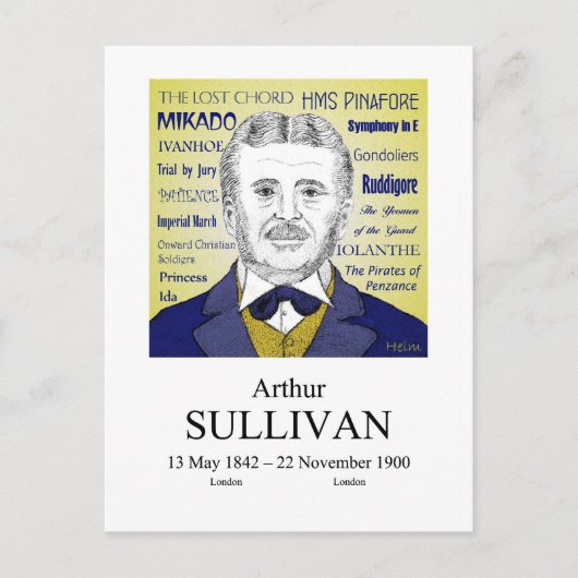 Carte Postale Arthur Sullivan (Devant)