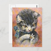 Carte Postale Arthur Thiele - Chat en amour (Devant / Derrière)