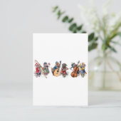 Carte Postale Arthur Thiele - Orchestre de chats dans la neige (Debout devant)