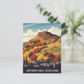 Carte Postale Arthur's Seat Edinburgh Vintage voyage écossais (Debout devant)