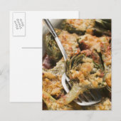 Carte Postale Artichauts farcis avec garniture gratin (Devant / Derrière)