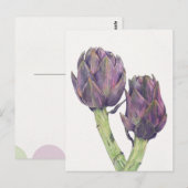 Carte postale Artichokes violet (Devant / Derrière)