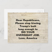 Carte Postale Article I Constitution Congrès Faites Votre Travai (Devant / Derrière)