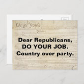 Carte Postale Article I Constitution Congrès Faites Votre Travai (Devant / Derrière)