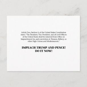 Carte Postale Articles d'empiétement — Entraver Trump et Pence