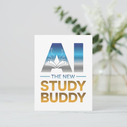 Carte Postale Artificial Intelligence Study Buddy Design (Debout devant)