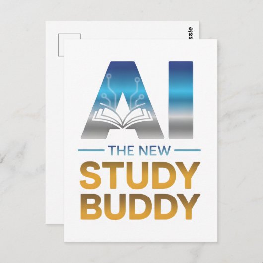 Carte Postale Artificial Intelligence Study Buddy Design (Devant / Derrière)