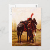 Carte Postale Artillerie à Cheval de la Garde (Devant / Derrière)