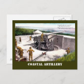 Carte Postale Artillerie côtière (Devant / Derrière)