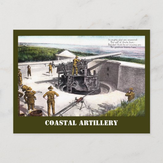 Carte Postale Artillerie côtière (Devant)