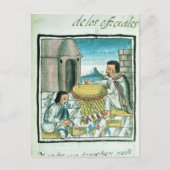 Carte Postale Artisans de plumes aztèques au travail (Devant)