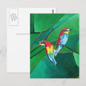 Carte Postale Artisans européen d'abeilles aux couleurs vives Ar (Devant / Derrière)