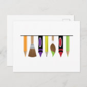 Carte Postale Artist tools (Devant / Derrière)
