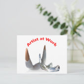 Carte Postale Artiste au travail (Debout devant)