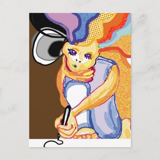 Carte Postale Artiste au travail (Devant)