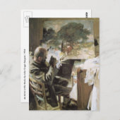 Carte Postale Artiste dans son studio par John Singer Sargent (Devant / Derrière)