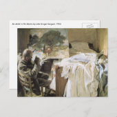 Carte Postale Artiste dans son studio par John Singer Sargent (Devant / Derrière)