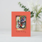 Carte Postale Artiste de chat drôle (Debout devant)