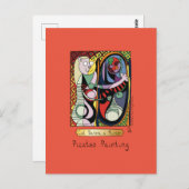 Carte Postale Artiste de chat drôle (Devant / Derrière)