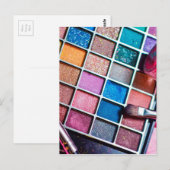 Carte Postale Artiste de maquillage couleur féminine (Devant / Derrière)