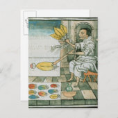 Carte Postale Artiste de plumes aztèques (Devant / Derrière)