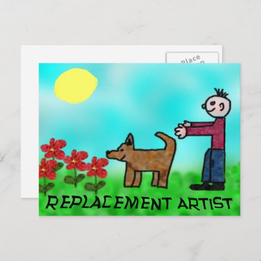 Carte Postale Artiste de remplacement (Devant / Derrière)