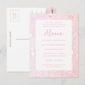 Carte Postale Artiste de scène de jardin rose Dames (Devant / Derrière)