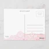 Carte Postale Artiste de scène de jardin rose Dames (Dos)