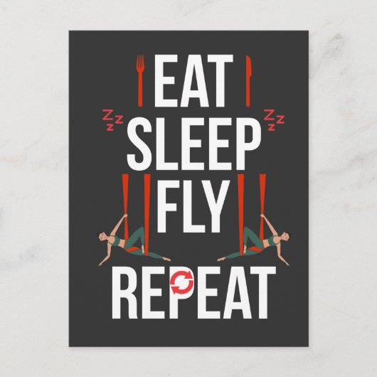 Carte Postale Artiste du Yoga Aérien Danse Gymnastique Aérienne (Devant)