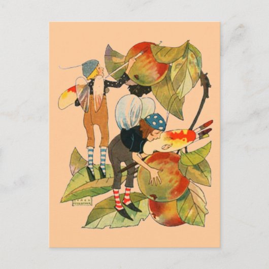 Carte Postale Artiste Féeries Peinture Fruit (Devant)
