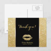 Carte Postale Artiste maquillage Moderne Parties scintillant or  (Devant / Derrière)