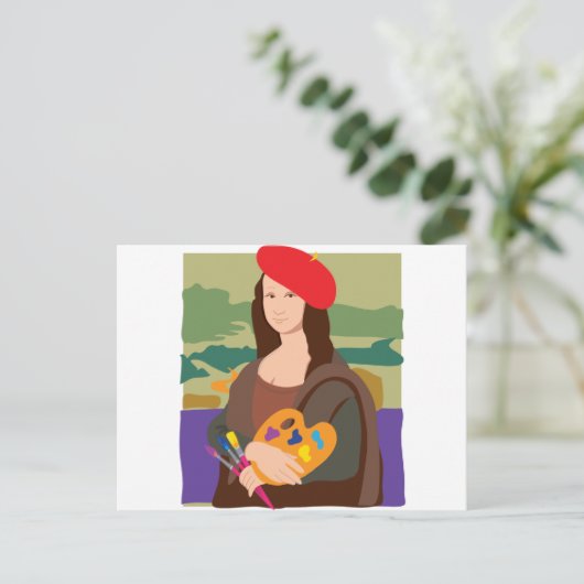 Carte Postale Artiste Mona Lisa (Debout devant)