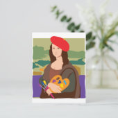 Carte Postale Artiste Mona Lisa (Debout devant)
