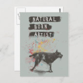 Carte Postale artiste né (Devant / Derrière)