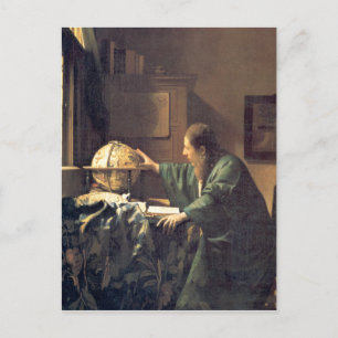 Carte Postale Artiste néerlandais Vermeer Peinture de l'astronom