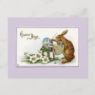 Carte postale Artiste Pâques Bunny Lavender