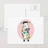 Carte Postale Artiste Peintre Vache (Devant / Derrière)