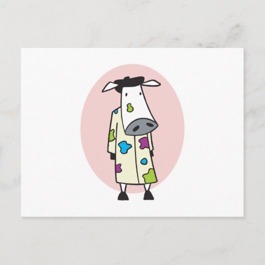 Carte Postale Artiste Peintre Vache (Devant)