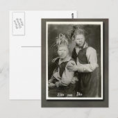 Carte Postale Artistes de cirque Eko et Iko "Men from Mars" (Devant / Derrière)