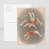 Carte Postale Artistes de Trapèze Masculins et Féminins (Devant / Derrière)