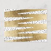 Carte Postale Artistic Chic Gold & Black Zigzag & Abstrait (Devant)