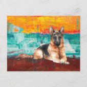 Carte Postale Artistic German Shepherd Abstract (Devant)