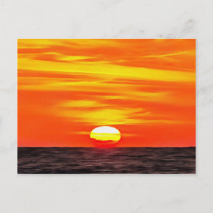 Carte Postale Artistic Orange Aegean Sunset Akyaka