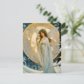 carte postale artistique - fée de l'hiver (Debout devant)