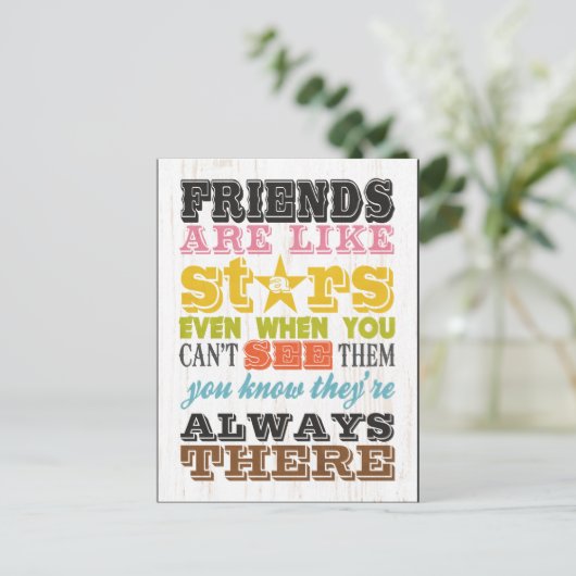 Carte Postale Arts Inspirationnels - Les Amis Sont Comme Des Éto (Debout devant)