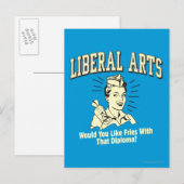 Carte Postale Arts libéraux : Fritures de goût avec le diplôme (Devant / Derrière)