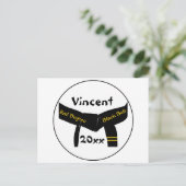 Carte Postale Arts martiaux 2e degré Ceinture noire (Debout devant)