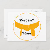 Carte Postale Arts martiaux Orange Belt (Devant / Derrière)