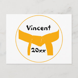 Carte Postale Arts martiaux Orange Belt