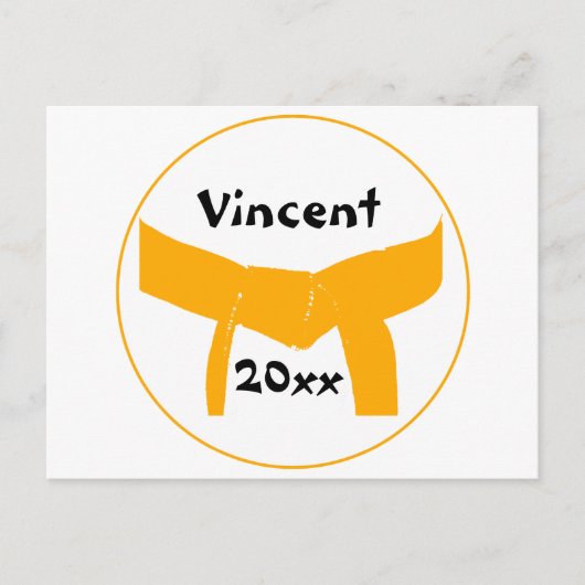 Carte Postale Arts martiaux Orange Belt (Devant)